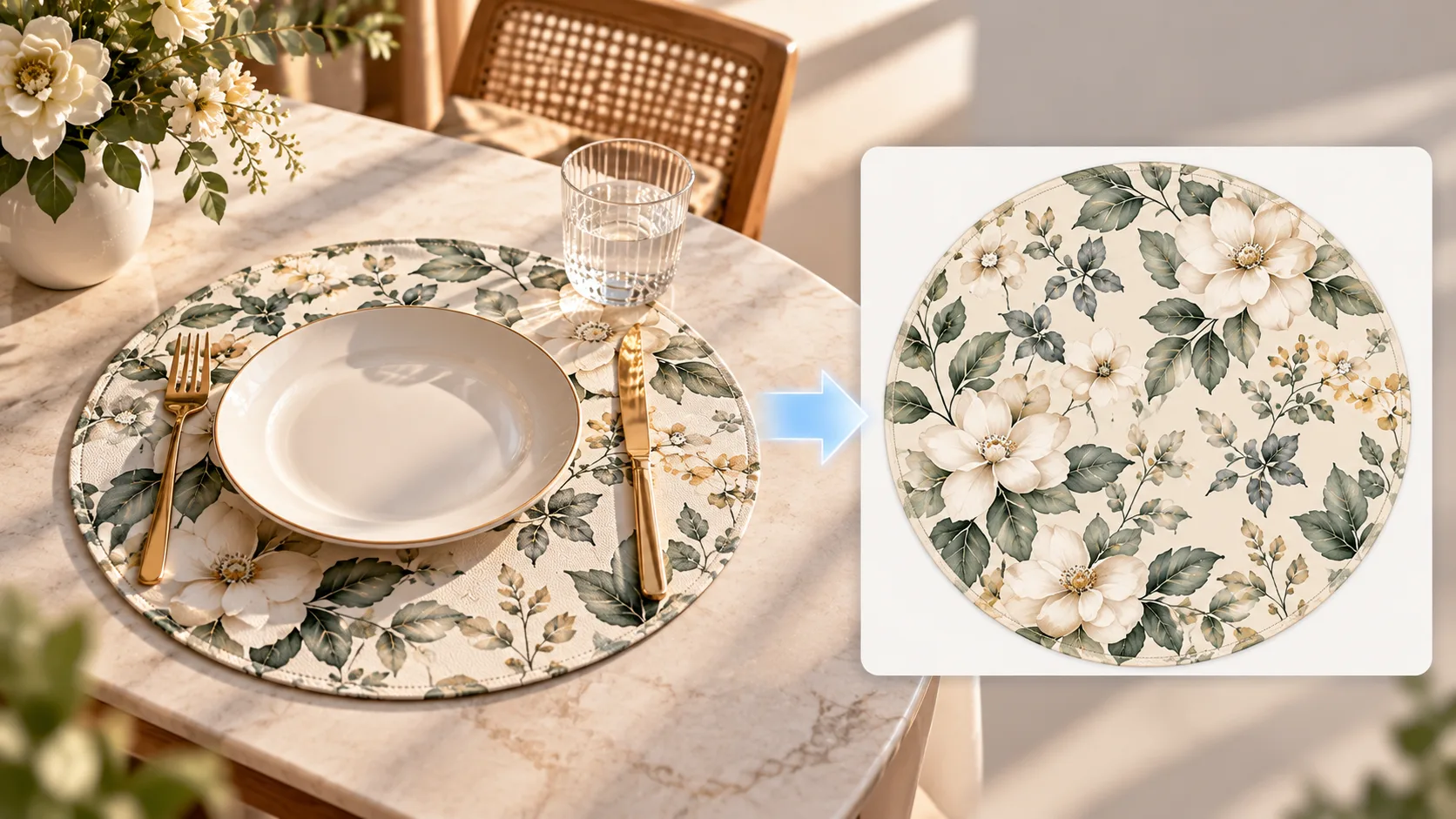 Your photo — The flat pattern you get