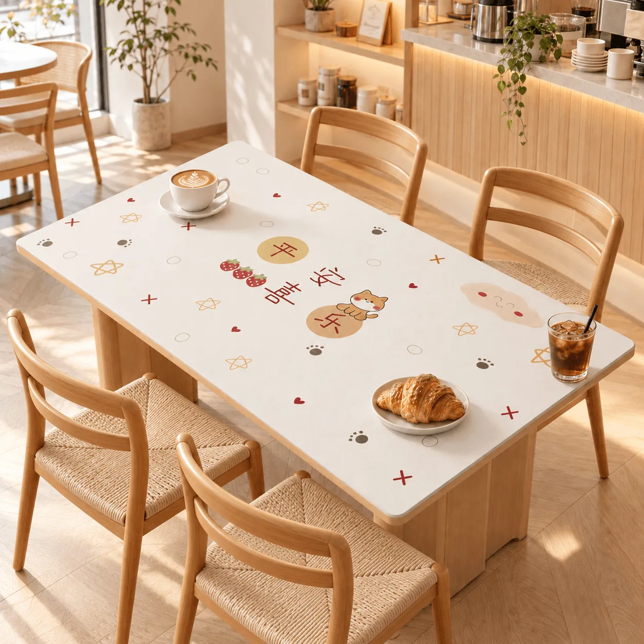 Warm wood café